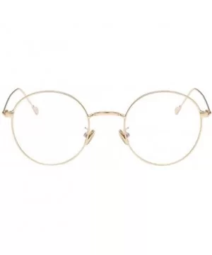 Man woman Retro Harajuku Nearsighted Glasses Myopia Flat Mirror Glasses - Golden - C91978K0GU3 $15.68 Round