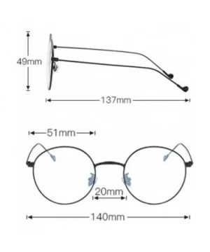 Man woman Retro Harajuku Nearsighted Glasses Myopia Flat Mirror Glasses - Golden - C91978K0GU3 $15.68 Round