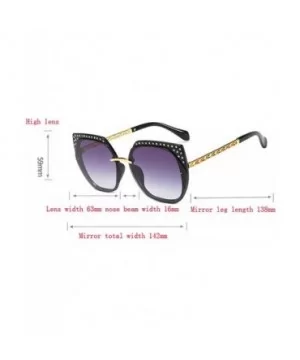 Fashion large framed diamond sunglasses- ladies UV protection aviator sunglasses - B - C718RTWUITI $31.82 Aviator