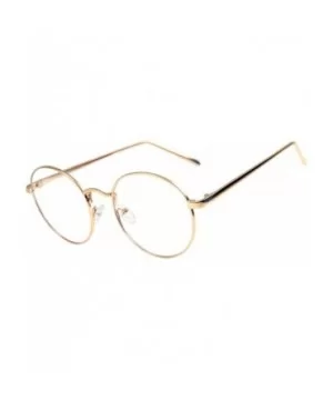 Round Circle Frame Clear Lens Glasses - 071_gold_rose - CC188YZXLC9 $7.87 Round