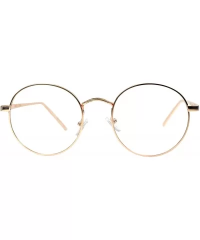 Round Circle Frame Clear Lens Glasses - 071_gold_rose - CC188YZXLC9 $7.87 Round