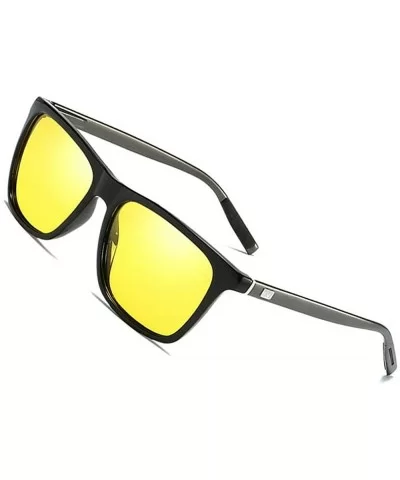 Fashion Shortsighted Night Vision Polarized Sunglasses Yellow Lens Men's Driving Polarized Mirror - CW18XXCL20N $30.52 Goggle