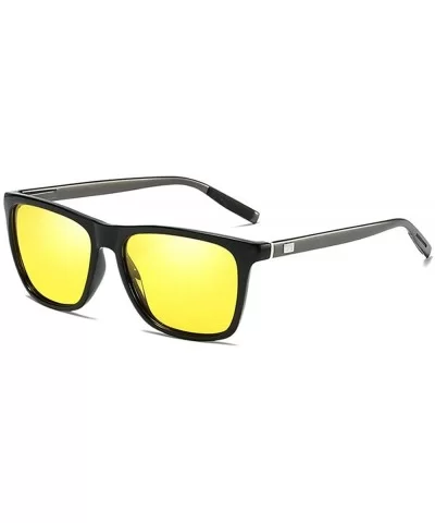 Fashion Shortsighted Night Vision Polarized Sunglasses Yellow Lens Men's Driving Polarized Mirror - CW18XXCL20N $30.52 Goggle