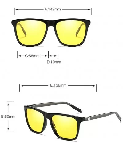 Fashion Shortsighted Night Vision Polarized Sunglasses Yellow Lens Men's Driving Polarized Mirror - CW18XXCL20N $30.52 Goggle