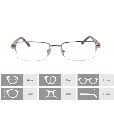 Metal Frame Blue Light Blocking Reading Glasses 1.56 Lenses-6334 - CR17YI0GSHN $14.16 Rectangular