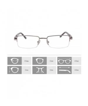 Metal Frame Blue Light Blocking Reading Glasses 1.56 Lenses-6334 - CR17YI0GSHN $14.16 Rectangular