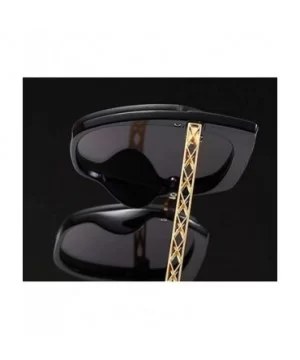 Fashion large framed diamond sunglasses- ladies UV protection aviator sunglasses - B - C718RTWUITI $31.82 Aviator