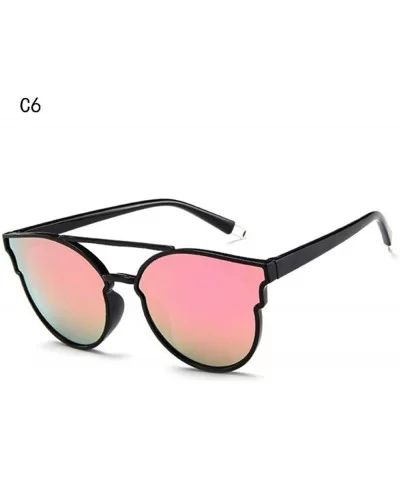 2019 Fashion Women Colour Luxury Flat Top Cat Eye Sunglasses Elegant Oculos C1 - C6 - CO18XE0SUAK $5.89 Aviator