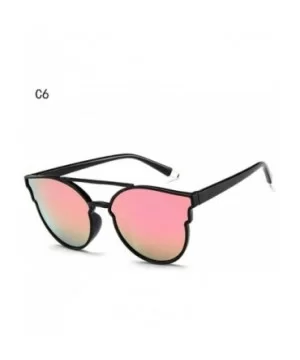 2019 Fashion Women Colour Luxury Flat Top Cat Eye Sunglasses Elegant Oculos C1 - C6 - CO18XE0SUAK $5.89 Aviator