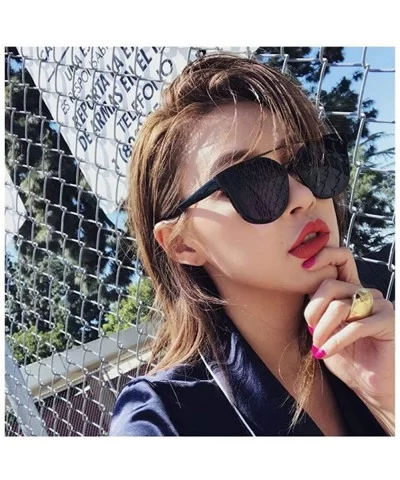 2019 Fashion Women Colour Luxury Flat Top Cat Eye Sunglasses Elegant Oculos C1 - C6 - CO18XE0SUAK $5.89 Aviator