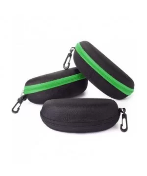 Sunglasses Case-(3 Pack) Portable Travel Zipper Eyeglasses Case Hook - 2green1black - CN197H0Q2DK $12.52 Aviator