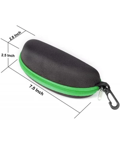 Sunglasses Case-(3 Pack) Portable Travel Zipper Eyeglasses Case Hook - 2green1black - CN197H0Q2DK $12.52 Aviator