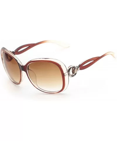 Classic style Sunglasses for women metal Resin UV400 Sun glasses - Brown - CW18SAS2KET $13.51 Oval