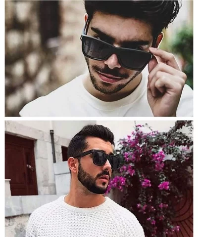 Polarized Sunglasses For Men Women Retro TR90 Frame Square Shades Vintage BRAND DESIGNER Classic Sun Glasses - CY18YEU2MS0 $1...