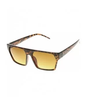 Designer Inspired Triangular Shaped Frame Flat Top Aviator Sunglasses (Shiny Tortoise) - C7119YAGN1X $6.41 Aviator