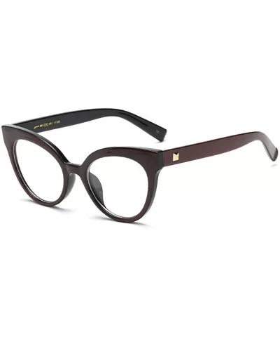 Fashion Glasses Optical Non Prescription Eyeglasses - Brown - CF18INHROA0 $12.82 Oversized