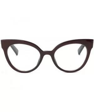 Fashion Glasses Optical Non Prescription Eyeglasses - Brown - CF18INHROA0 $12.82 Oversized