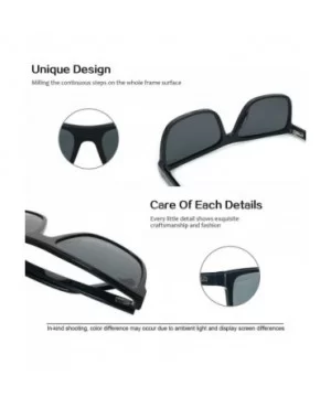 Men big shape polarized UV400 protection brand sunglasses leisure design - Black - CN17XMLDU79 $13.78 Sport