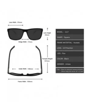 Men big shape polarized UV400 protection brand sunglasses leisure design - Black - CN17XMLDU79 $13.78 Sport