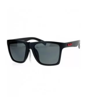 KUSH Sunglasses Simple Classic Square Frame Unisex Shades Matte Black - Matte Black Red - C5186MZU2Q7 $7.65 Square