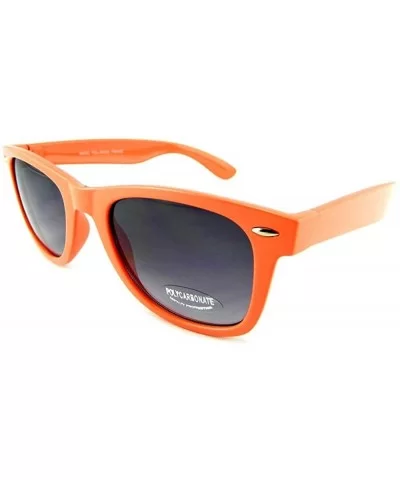 New Promotional Budget Wayfarer Retro Sunglasses - Neon Pastel with Grey Lens - Peach - C911F4HLXZH $5.70 Wayfarer