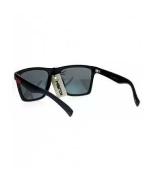 KUSH Sunglasses Simple Classic Square Frame Unisex Shades Matte Black - Matte Black Red - C5186MZU2Q7 $7.65 Square