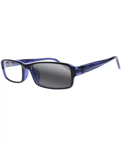 Men Women Rectangular Bifocal Reading Glasses Transition Photochromic Anti-UV Reader - Blue - CZ18XH2ELD3 $20.92 Rectangular