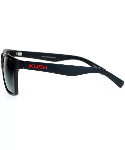 KUSH Sunglasses Simple Classic Square Frame Unisex Shades Matte Black - Matte Black Red - C5186MZU2Q7 $7.65 Square