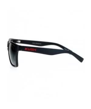 KUSH Sunglasses Simple Classic Square Frame Unisex Shades Matte Black - Matte Black Red - C5186MZU2Q7 $7.65 Square