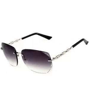 Women Lady Rimless Rhinestone UV Protection Sunglasses - yhl - Gradient Gray - C112MXR7UHA $10.16 Round