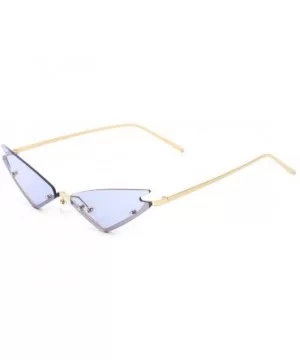 2019 Cat Eye Sunglasses Vintage Fashion Rimless Triangle UV400 Brand Designer - 5 - CV18X63QM4N $8.66 Rimless