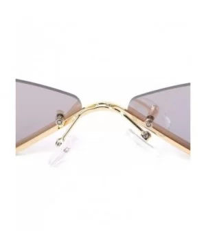 2019 Cat Eye Sunglasses Vintage Fashion Rimless Triangle UV400 Brand Designer - 5 - CV18X63QM4N $8.66 Rimless