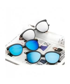 Candies Brand Designer Cat Eye Sunglasses Women Luxury Plastic Sun Blue Lens - Colourful - CW18Y2O09Z9 $4.90 Cat Eye