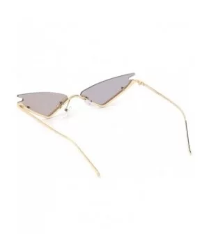 2019 Cat Eye Sunglasses Vintage Fashion Rimless Triangle UV400 Brand Designer - 5 - CV18X63QM4N $8.66 Rimless