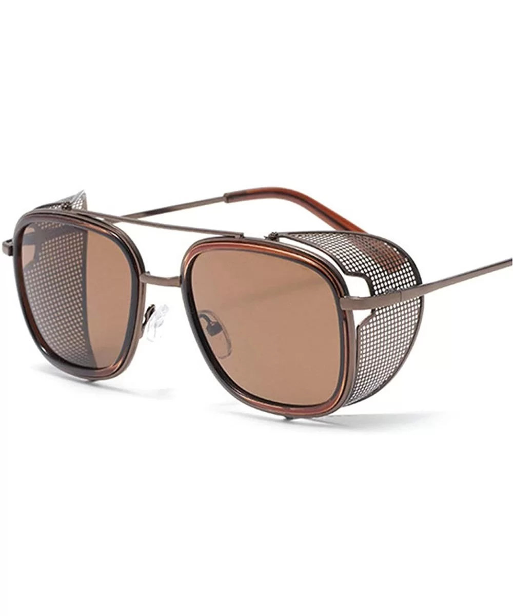 Fashion Sunglasses Designer Protection Eyewear - Brown - CZ18A2SQGRN $9.40 Square