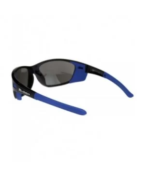 Xloop Sunglasses Mens Wrap Around Side Cover Oval Shield Frame UV 400 - Black Blue (Silver Mirror) - CM192RRTL96 $8.73 Shield