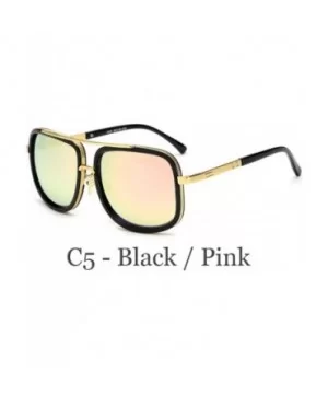 Oversized Men Sunglasses Luxury Women Sun Glasses Square Retro - C5 - CL194OT4HH0 $18.70 Semi-rimless