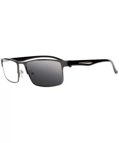 Mens Vintage Nerd Geek Transition Photochromic Bifocal Reading Glasses UV400 Sunglasses - Black - CU18I8QWS7T $14.53 Rectangular