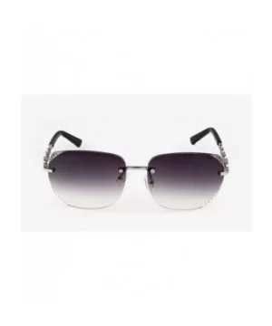 Women Lady Rimless Rhinestone UV Protection Sunglasses - yhl - Gradient Gray - C112MXR7UHA $10.16 Round