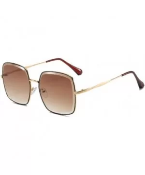 Sunglasses Ladies Personality Street Shot Cut-Edged Square Sunglasses - 1 - C31907Y8U79 $23.30 Sport