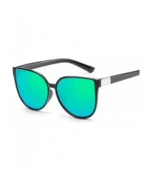 Sexy Cat Eye Sunglasses Women Luxury Brand Fashion Retro Sun Glasses Purple - Green - CJ18Y6S4UEE $6.56 Aviator