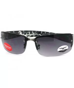 Rimless Rectangular Sunglasses Mens Designer Fashion Shades - Black Tort - CY11CRQ2PMX $7.19 Rimless