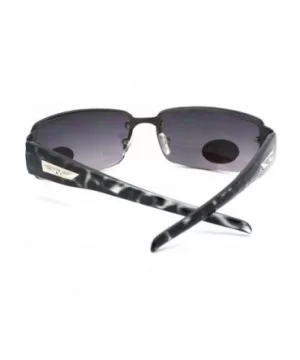 Rimless Rectangular Sunglasses Mens Designer Fashion Shades - Black Tort - CY11CRQ2PMX $7.19 Rimless