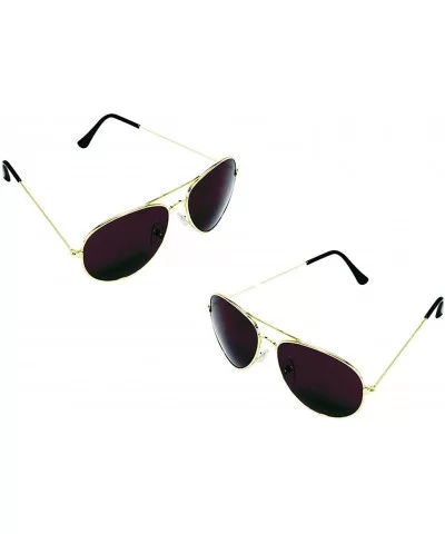 Aviator Sunglasses for Men and Women- Cool 70s Shades with Dark Lenses - CU18DW9RXMO $5.49 Aviator