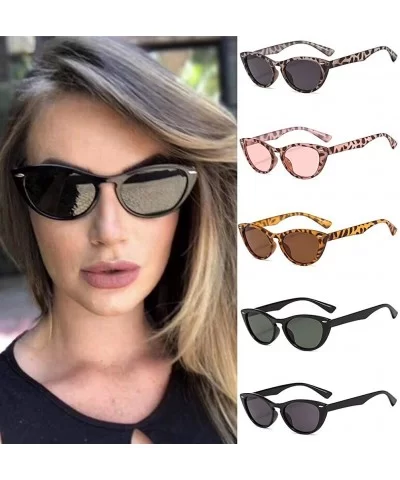 UV Protection Sunglasses for Women Men Full rim frame Cat-Eye Shaped Plastic Lens and Frame Sunglass - E - C819034DE7U $6.77 ...