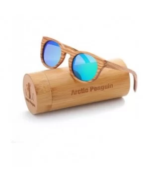 Polarized Round Sunglasses for Women Handmade Walnut Wood Glasses Vintage Mens Sun Shade with Bamboo Case UV400 - CB17Z6SLK6C...