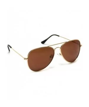 Classic Aviator Style Metal Frame Sunglasses Colored Lens - Gold Frame / Brown Lens - CB18CITSW5I $11.29 Square