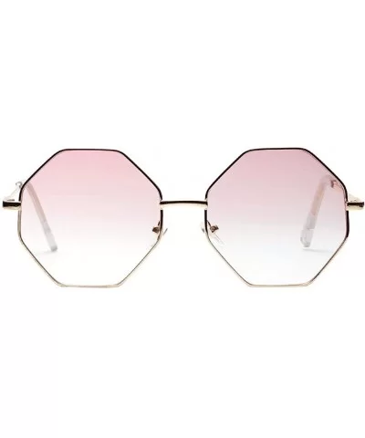 Delicate Metal Frame Hipster Small Polygon Women Men Vintage Eye Sunglasses Retro Eyewear - B - C7196R62LSH $5.01 Rimless