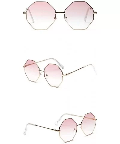 Delicate Metal Frame Hipster Small Polygon Women Men Vintage Eye Sunglasses Retro Eyewear - B - C7196R62LSH $5.01 Rimless