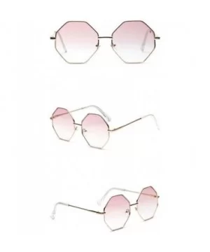 Delicate Metal Frame Hipster Small Polygon Women Men Vintage Eye Sunglasses Retro Eyewear - B - C7196R62LSH $5.01 Rimless